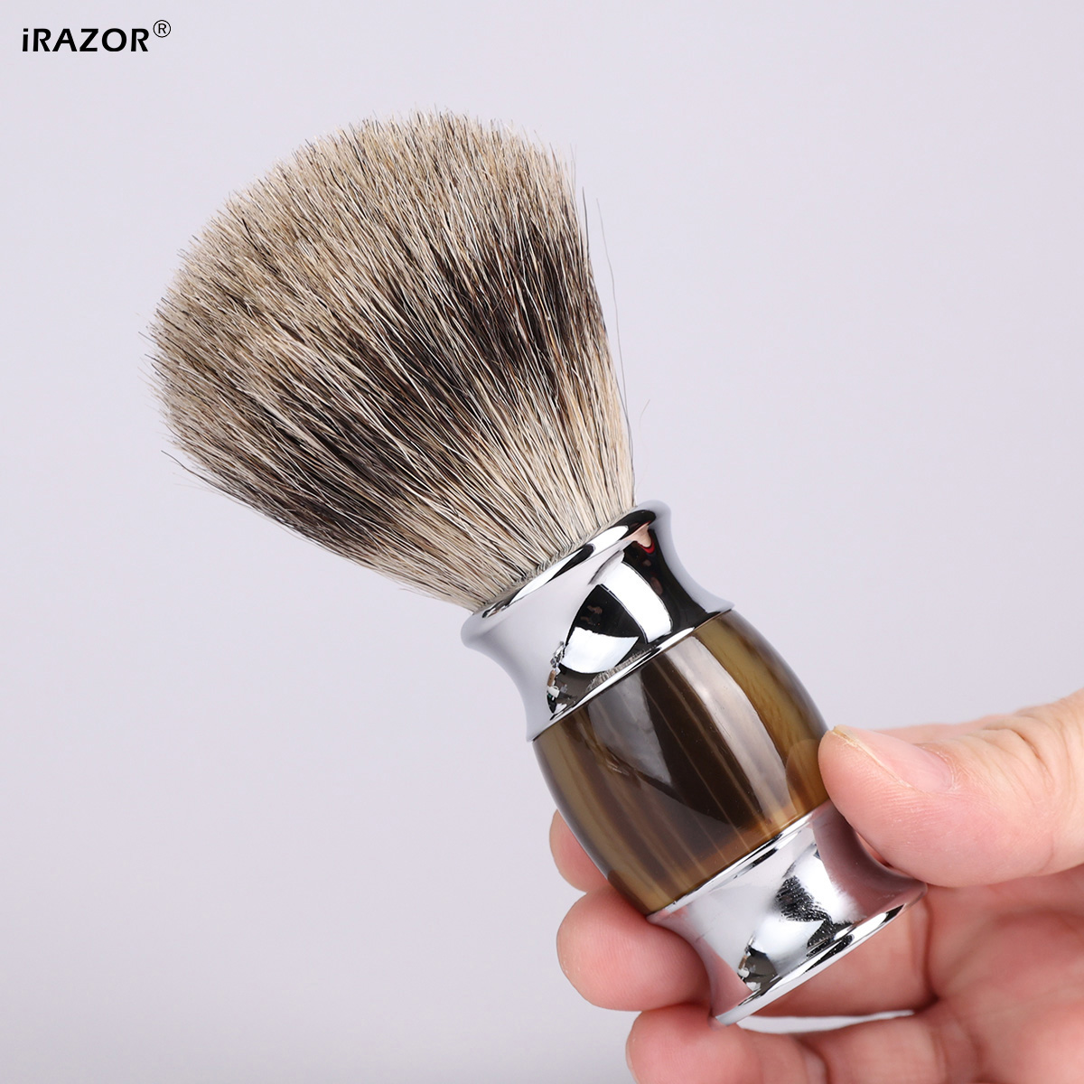 Men'S Grooming Brush - iRAZOR Silvertip Sikat Cukur untuk Pria