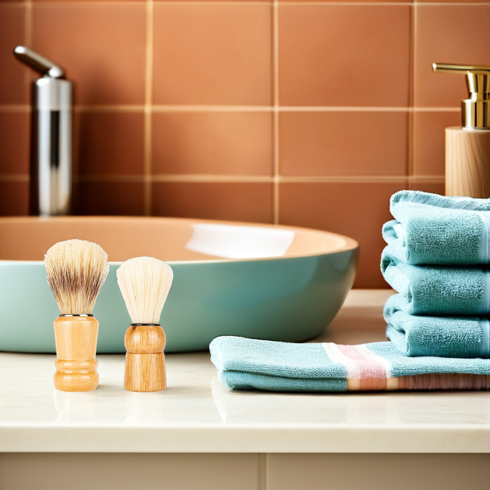 Men'S Grooming Brush - 2Pcs Sikat Jenggot untuk Pria, Sikat