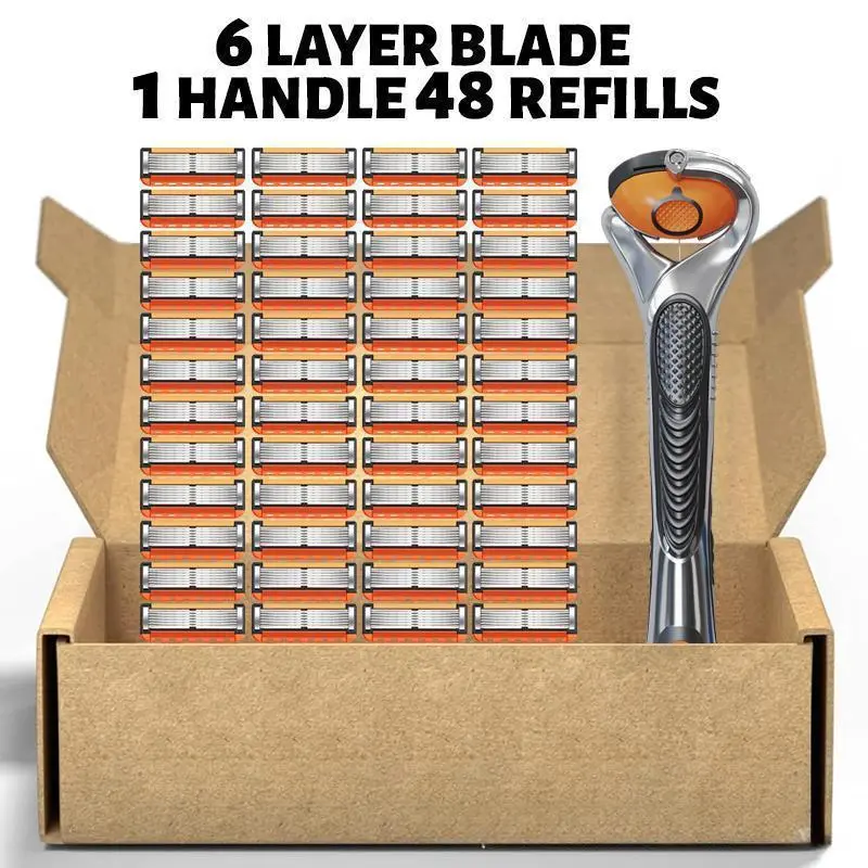 Men Grooming Full Body - 48 Paket Pisau Cukur Pengganti untuk