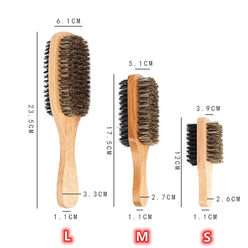 Men'S Grooming Brush - Sikat Jenggot dengan Gagang Kayu Alami