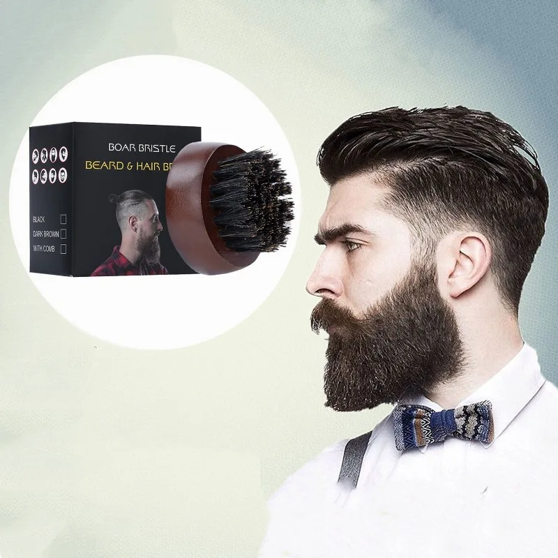 Men'S Grooming Brush - Sikat jenggot bulu babi hutan kecil