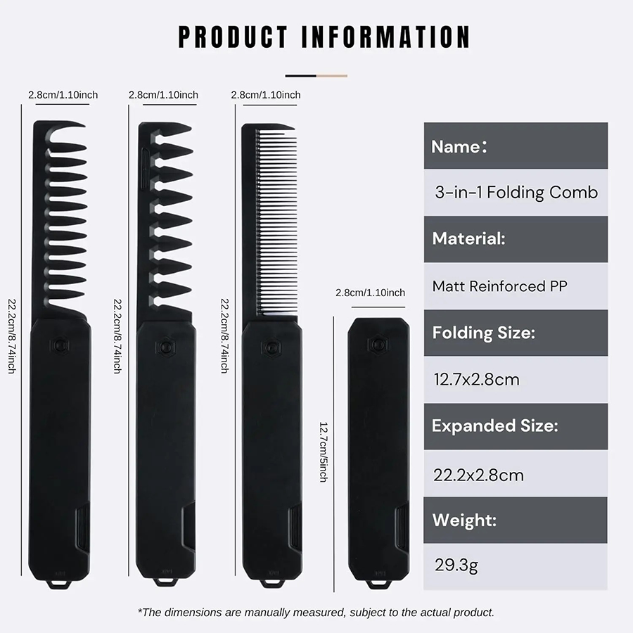 Sisir Rambut 3 in 1 untuk Perj - Men'S Grooming Brush ulasan dan harga