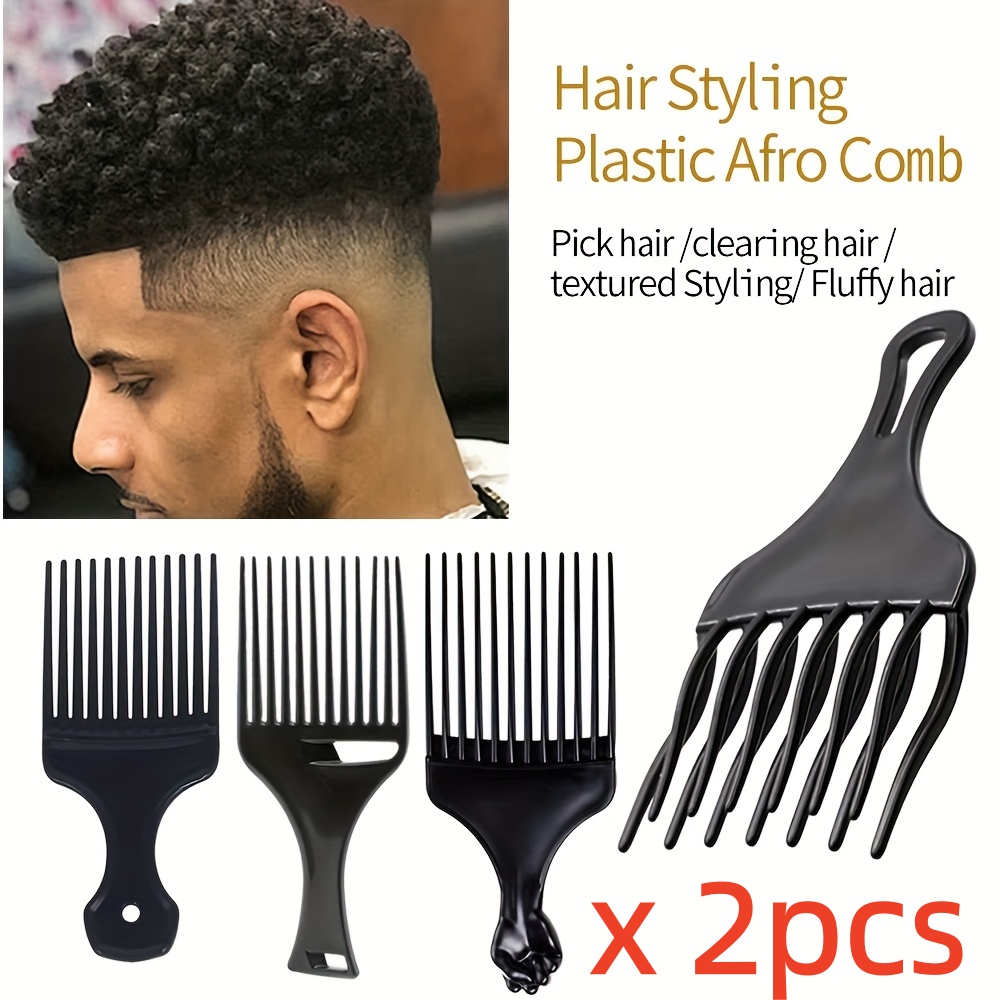 2pcs/pak Sisir Rambut Afro Pro - Men'S Grooming Salon ulasan dan harga