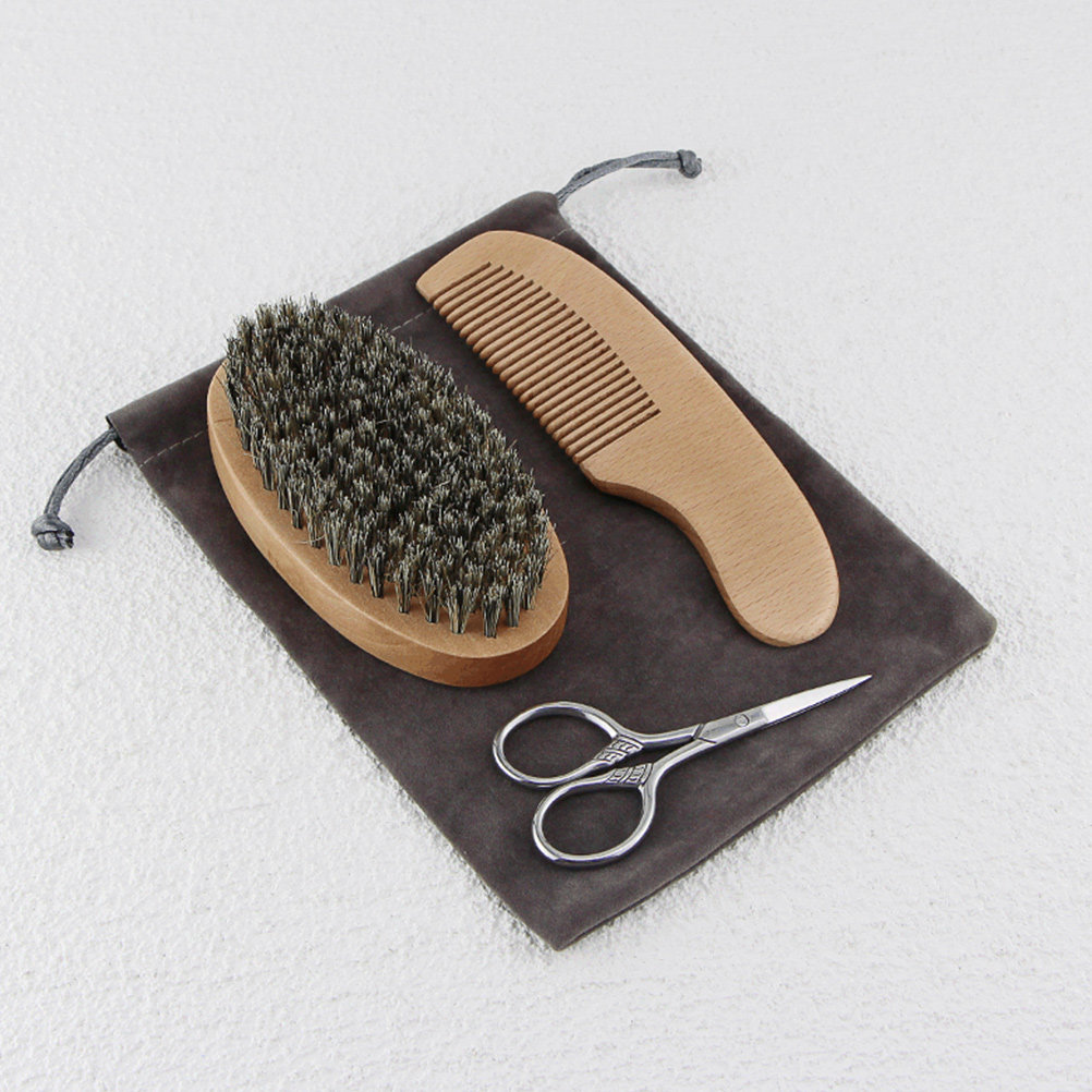 1Set Set Penata Rambut Jenggot - Men'S Grooming Brush ulasan dan harga